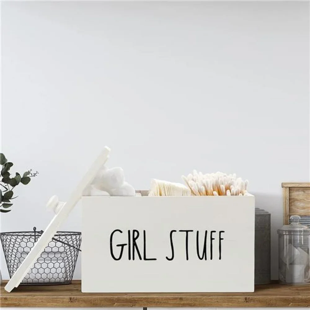 Bathroom Organizer Tampon Storage Container for Bathroom (Blank Style)